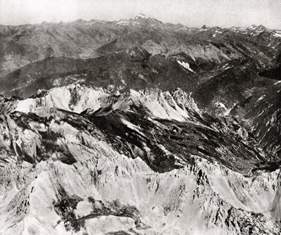 Alpage de Furfande avant 1928, au fond le Monviso