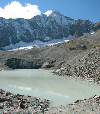 Lac du Glacier d'Arsine, Pic de Neige Cordier