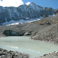 Lac du Glacier d'Arsine, Pic de Neige Cordier