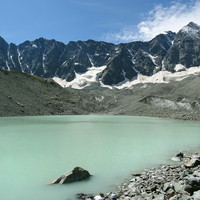 Lac du Glacier d'Arsine, Pic de Neige Cordier