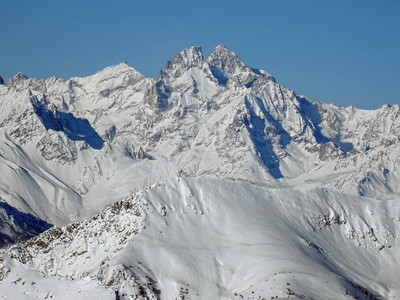 Râteau, Pic Gaspard, Meije Orientale, sommet de la Meije Centrale