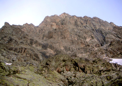 La Face S des Ecrins vue de son socle