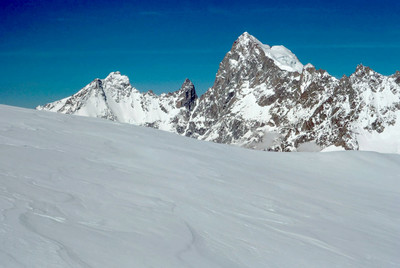 Pic Coolidge, Fifre, Barre des Ecrins, par YM en 1960