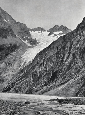 Pic de Neige Cordier - Glacier Blanc - Pré de Mme Carle en 1900 par le TCF Pic de Neige Cordier - Glacier Blanc - Pré de Mme Carle en 1900 par le TCF