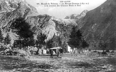 Refuge Cézanne et Glacier Blanc (CPA)