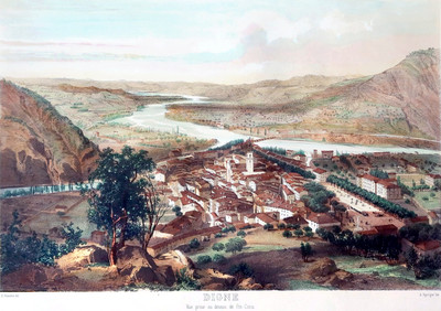 Digne vers 1850, par A. Guesdon