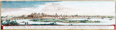 Le Rhône en Avignon, en 1650