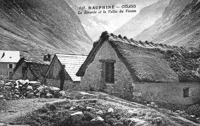 Chaumières à La Bérarde (CPA)