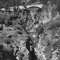 St Christophe en Oisans, le pont du Diable en 1900 par le TCF