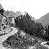 Saint-Christophe-en-Oisans, la route d'accès en 1900 par Paul Michels