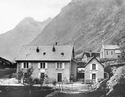 Le hameau de la Bérarde vers 1900 par Victor Riston