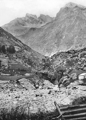 Rochers Rouges et torrent des Etançons à la Bérarde vers 1900 par Victor Riston