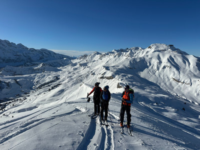 Sur la crête SW de la Pointe de l'Au