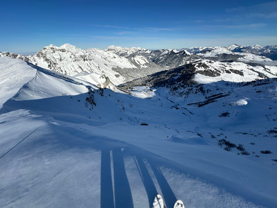 Haut du versant N, pour plus tard...