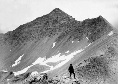 Grand Parpaillon vu du col du Parpaillon en 1880 Grand Parpaillon vu du col du Parpaillon en 1880