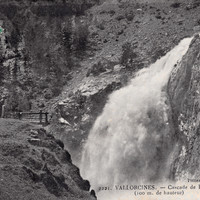 Grande cascade de Barberine avant les aménagements hydro-électriques