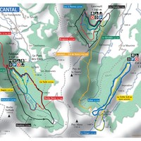 Plan des pistes du Domaine Nordique du Haut Cantal / Puy Mary 