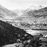 Barcelonnette, vue ancienne vers l'aval