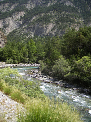L'Ubaye en aval de la Condamine