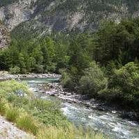 L'Ubaye en aval de la Condamine