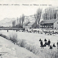 L'Ubaye gelée en 1907 (CPA)