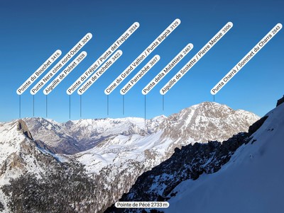 Pano N sur le col des Acles, Charra devant la Vanoise