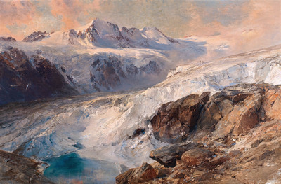 Glacier de Grand Croux en 1909 par Edward Theodore Compton Glacier de Grand Croux en 1909 par Edward Theodore Compton