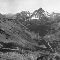Tête de Moïse vue de la Tête de Viraysse, en 1896 par Paul Lancrenon