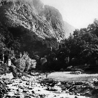 Isola, vallon qui monte à Isola 2000, en 1896 par Paul Lancrenon