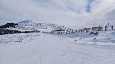 Puy de Prat de Bouc depuis les pistes de ski de fond. 