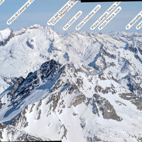 Corni di Nefelgiu (à g.), B. del Gallo, C. della Freghera (c), 2: Pizzo Medola, P. Calba - zoom depuis P. d'Arbola