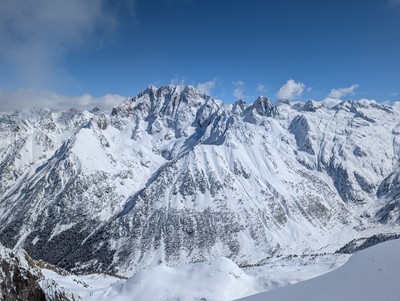 Massif de l'Argentera, Pian del Re (grand-angle depuis la Tête Sud des Bresses)