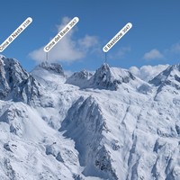Cima di Nasta, Cima del Baus, Il Bastione, Cima Brocan: versants W (zoom HD de la Tête Sud des Bresses)
