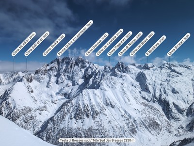 Tête S des Bresses, Pano sur Argentrer versant W