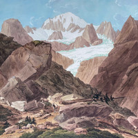 Mont Blanc vu du Val Veny par J.A. Linck