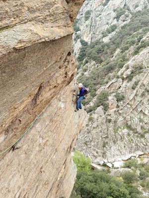 Le début de la traversée après la dalle de L3 Le début de la traversée après la dalle de L3