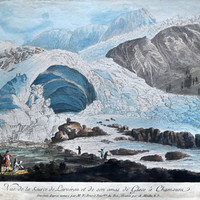 Source de l'Arveyron vers 1790, variante, par M. T. Bourrit