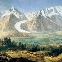 Vallée de Chamonix par Jean Antoine Linck, ca 1830