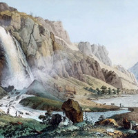 Cascade de Pissevache, variante, par J.A. Linck