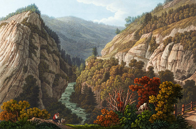 De Bâle à Bienne n° 35 , vallée de la Suze par Peter Birmann De Bâle à Bienne n° 35 , vallée de la Suze par Peter Birmann