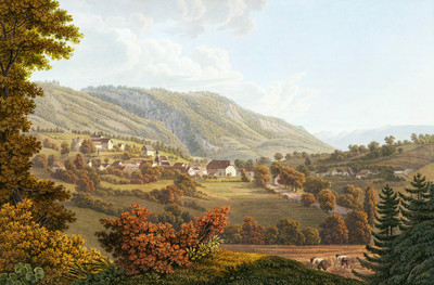 De Bâle à Bienne n° 26 , Moutier par Peter Birmann De Bâle à Bienne n° 26 , Moutier par Peter Birmann