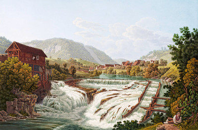 De Bâle à Bienne n° 4, la Birs à Grellingen par Peter Birmann De Bâle à Bienne n° 4, la Birs à Grellingen par Peter Birmann