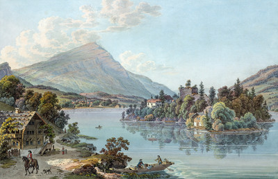 Rigi et isle de Schwanau, sur le Lac de Lowerz par Karl Ludwig Zehender Rigi et isle de Schwanau, sur le Lac de Lowerz par Karl Ludwig Zehender