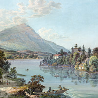 Rigi et isle de Schwanau, sur le Lac de Lowerz par Karl Ludwig Zehender