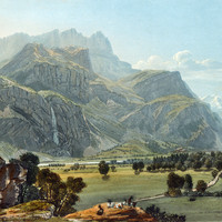 Cascade de l'Arpenaz et Arve par G. Lory fils