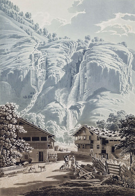 Cascades de Dorfbach et Alpbach à Meiringen par Gabriel Lory fils Cascades de Dorfbach et Alpbach à Meiringen par Gabriel Lory fils