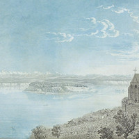 Lac de Bienne et vue sur les Alpes par Gabriel Lory
