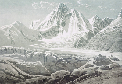 Glacier de l'Aar et Finsteraarhorn par Gabriel Lory fils Glacier de l'Aar et Finsteraarhorn par Gabriel Lory fils