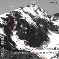 Soum d'Eres Blanques - Couloir du KL - Trace Itinéraire
