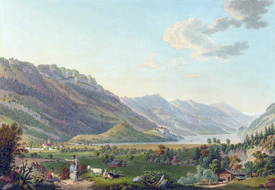 Interlaken et lac de Brienz par Lafond Interlaken et lac de Brienz par Lafond